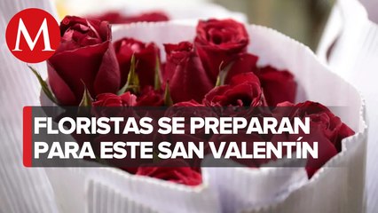Floristas esperan un incremento en sus ventas con motivo de San Valentín