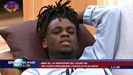 Amici 22, la produzione del talent ha  una gaffe spoilerando l’uscita di un allievo?