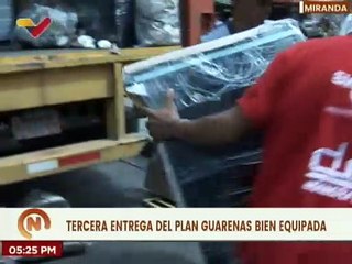 Realizan tercera entrega del Plan Guarenas Bien Equipada en el mcpio. Plaza