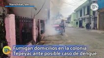 Fumigan domicilios en la colonia Tepeyac ante posible caso de dengue