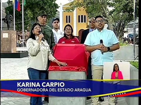 Aragua | Entregan rehabilitado Plaza Bolívar del municipio Santos Michelena