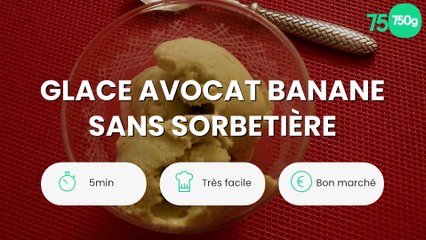 Glace avocat banane sans sorbetière