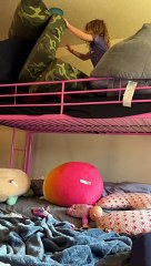 Girl Jumps Off Bunk Bed