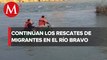 Rescatan a 11 migrantes varados en aguas frías del Río Bravo en Coahuila
