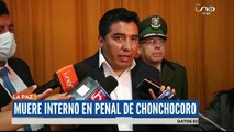 Régimen penitenciario informó sobre el deceso de un privado de libertad  de la cárcel de Chonchocoro