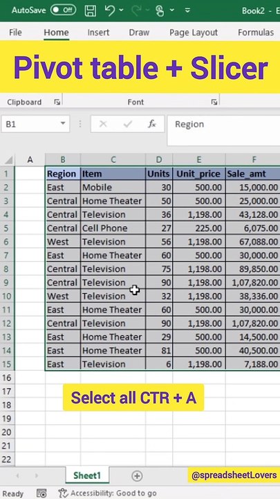 How to use slicer in pivot table | Excel pivot table #excel | Excel for beginners #shorts
