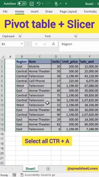 How to use slicer in pivot table | Excel pivot table #excel | Excel for beginners #shorts
