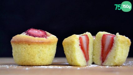 Muffins surprise à la fraise