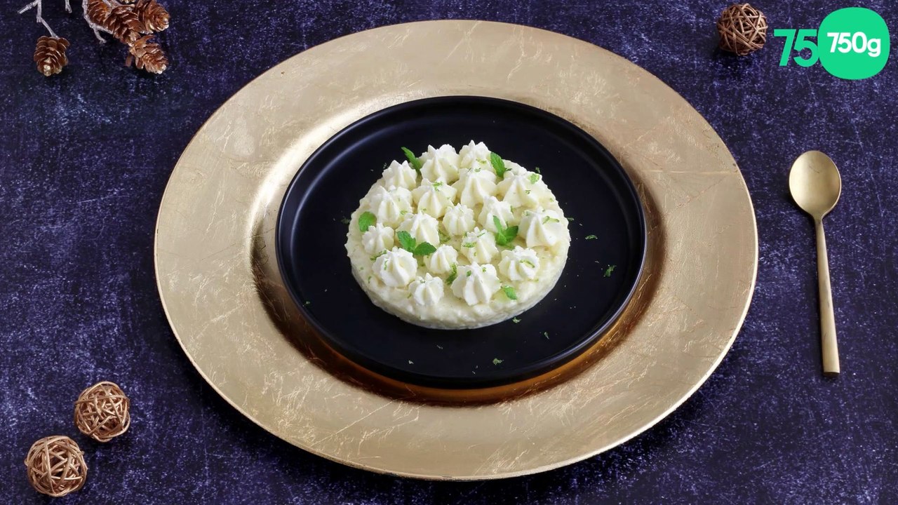 Entremet de riz au lait de coco et crème fouettée mascarpone citron vert