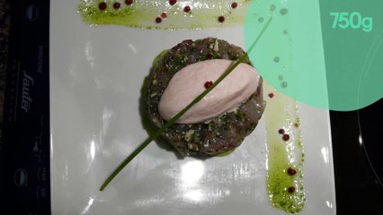 Tartare de loup de ligne à la noisette et citron vert combawa
