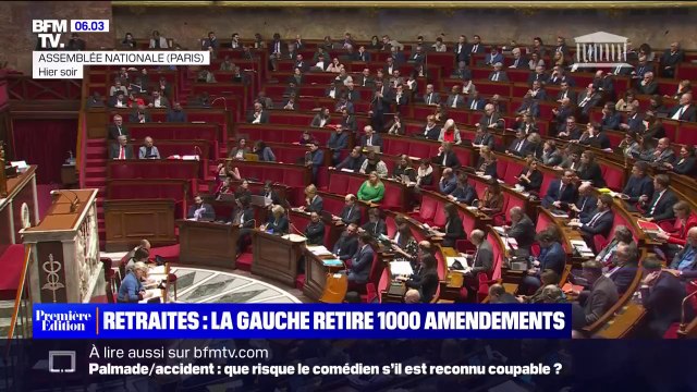 Réforme des retraites: la Nupes retire 1000 amendements