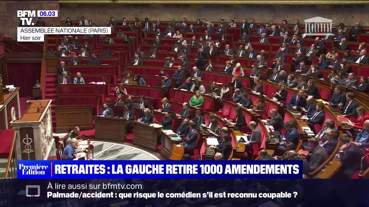Réforme des retraites: la Nupes retire 1000 amendements
