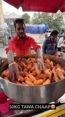 50 KG TAWA CHAAP _ Indian street food #shorts