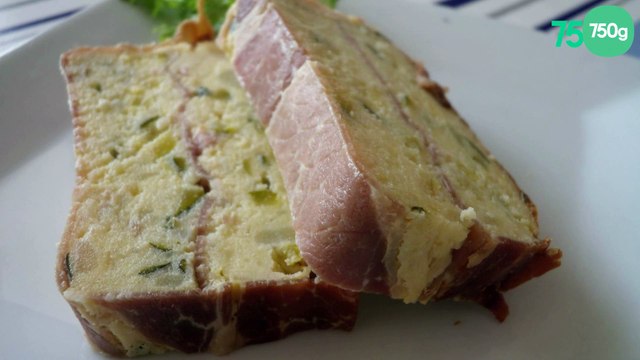 Terrine de courgette et pomme de terre au jambon de pays