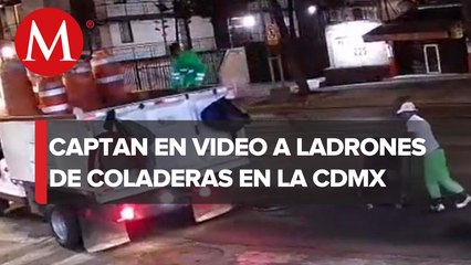 En CdMx, denuncian a empleados de empresa de limpieza por robo de coladeras