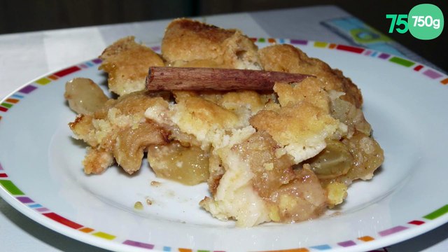 Crumble aux pommes poires raisins