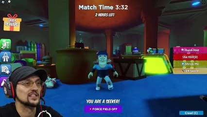 Chubby Lunch Lady Chase & Tallest Roblox Prop Hunt X Map- TOY STORE Mashup (FGTeeV 2-Games in 1)