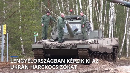Leopard 2-es tankok használatára képzik ki az ukrán katonákat Lengyelországban