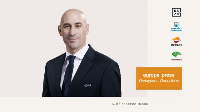 El presidente de la Real Federación Española de Fútbol, Luis Rubiales, acude a los Desayunos Deportivos de Europa Press