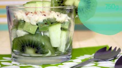 Salade acidulée de crabe, kiwi, et avocat
