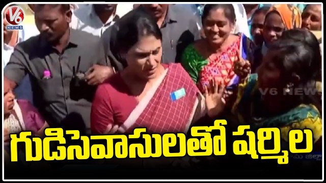 YSRTP Chief YS Sharmila Praja Prasthanam Padayatra In Jangaon Dist _ V6 News
