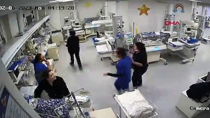 Kahraman hemşireler deprem anında kuvözdeki bebeklere koştu