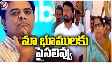 Farmers Fires On CM KCR Over Negligence On Compensation To Lands _ Maharasthra _ V6 News