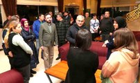 Başkan Işık, Ilıca Harlek Termal Otel'de misafir edilen depremzedeleri ziyaret etti