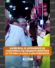 El intendente de Concordia fue grabado mientras le tocaba la cola a una periodista