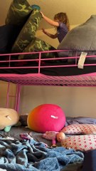 Girl Jumps Off Bunk Bed