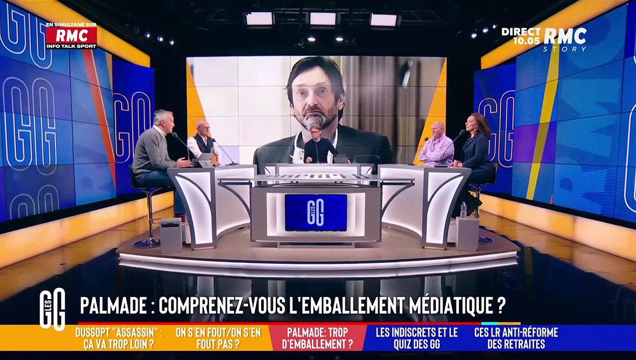 Une chroniqueuse des Grandes Gueules accuse les médias d'en faire trop après l'accident de Pierre Palmade le mardi 14 février 2023 sur RMC Story