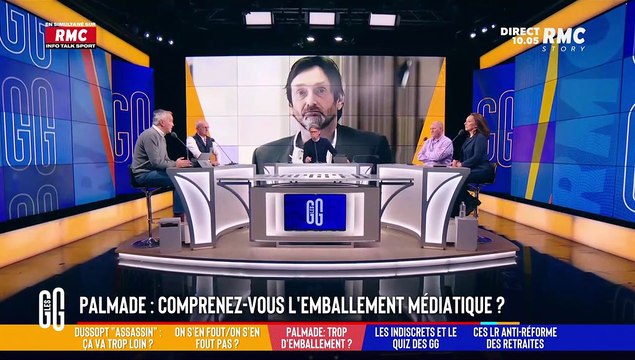 Une chroniqueuse des Grandes Gueules accuse les médias d'en faire trop après l'accident de Pierre Palmade le mardi 14 février 2023 sur RMC Story