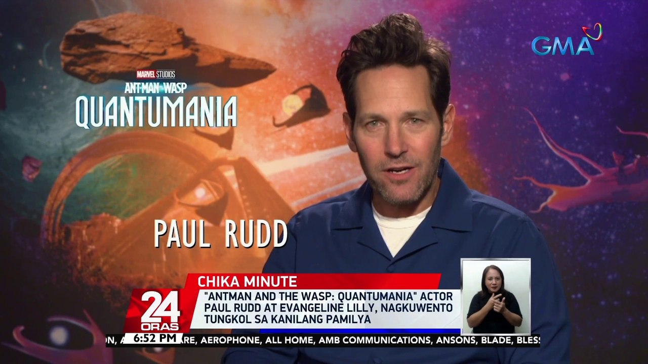 "Ant-man and the Wasp: Quantumania" actor Paul Rudd at Evangeline Lilly, nagkuwento tungkol sa kanilang pamilya | 24 Oras