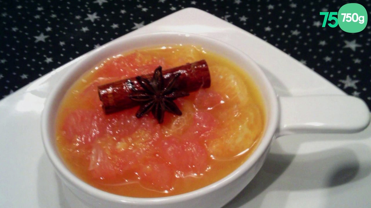 Soupe d'agrumes aux épices et monbazillac