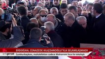 Cumhurbaşkanı Erdoğan, Deniz Baykal'ın cenazesinde Kılıçdaroğlu ile tokalaşmadı