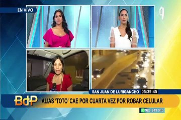¡No aprende la lección! Alias "Toto" cae por cuarta vez por robar celular en San Juan de Lurigancho