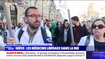 En grève, les médecins libéraux manifestent à Paris
