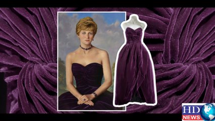 One of Princess Diana,s most famous dress sells for $604,800 #princess diana purple dress #diana