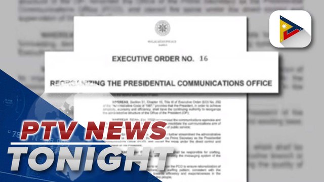 Pres. Ferdinand R. Marcos Jr. inks EO 16 to reorganize Presidential Communications Office