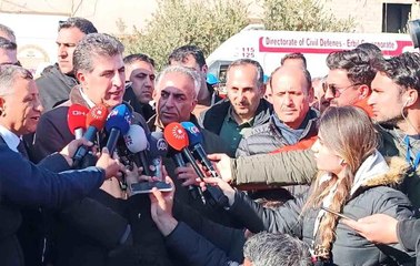 Barzani, depremin vurduğu İslahiye'de: "Türkiye güçlü yönetimiyle bu acıları geride bırakacaktır"