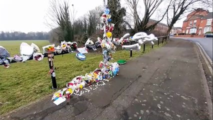 Floral tributes Croyland Road