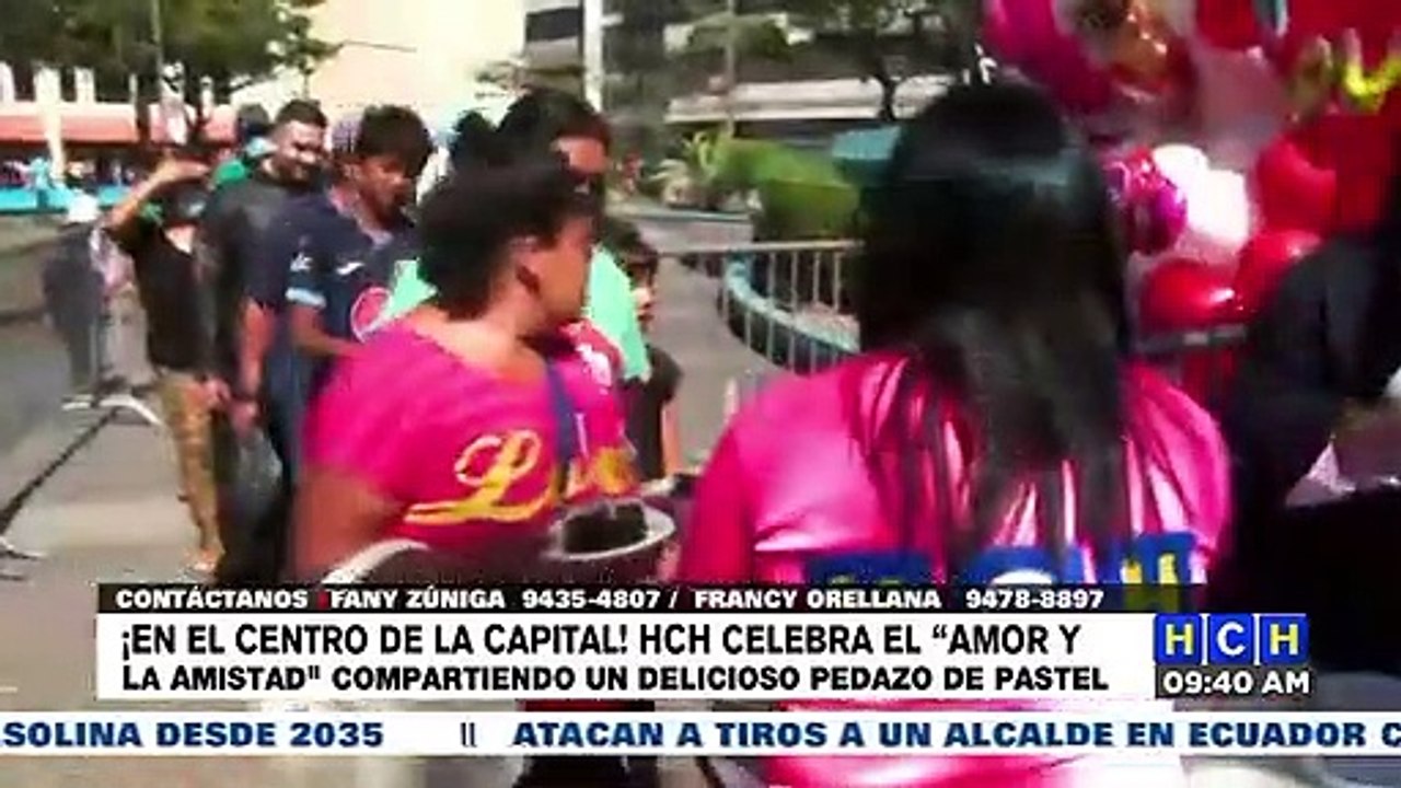 ¡En el Centro de la Capital! HCH celebra el "Amor y La Amistad" compartiendo un delicioso pedazo de pastel