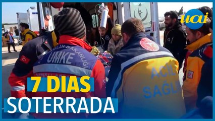 Resgate milagroso na Turquia: mulher é salva após 7 dias