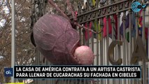 La Casa de América contrata a un artista castrista para llenar de cucarachas su fachada en Cibeles