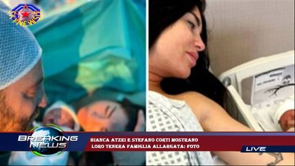 Bianca Atzei e Stefano Corti mostrano  loro tenera famiglia allargata: foto