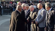 King meets Syrian community affected by earthquakes