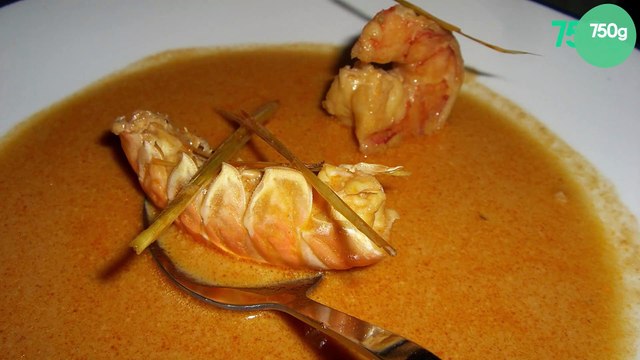 Gambas et langoustines façon américaine légèrement parfumées de citronelle