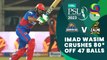 Imad Wasim CRUSHES 80* Off 47 Balls | Karachi Kings vs Peshawar Zalmi | Match 2 | HBL PSL 8 | MI2T  #HBLPSL8 I #SabSitarayHumaray l #KKvPZ