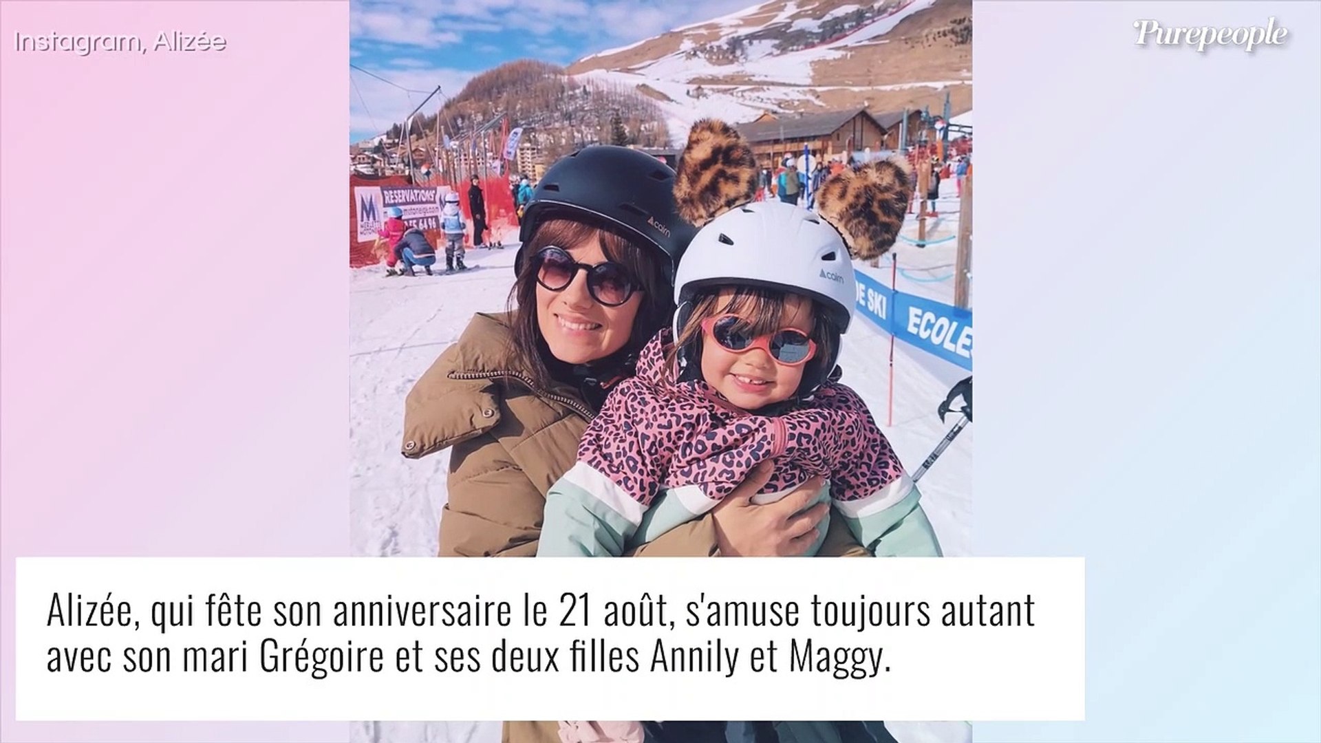 Alizée et Annily, copies conformes : la chanteuse radieuse au ski en  famille, sa fille est son double ! - Vidéo Dailymotion