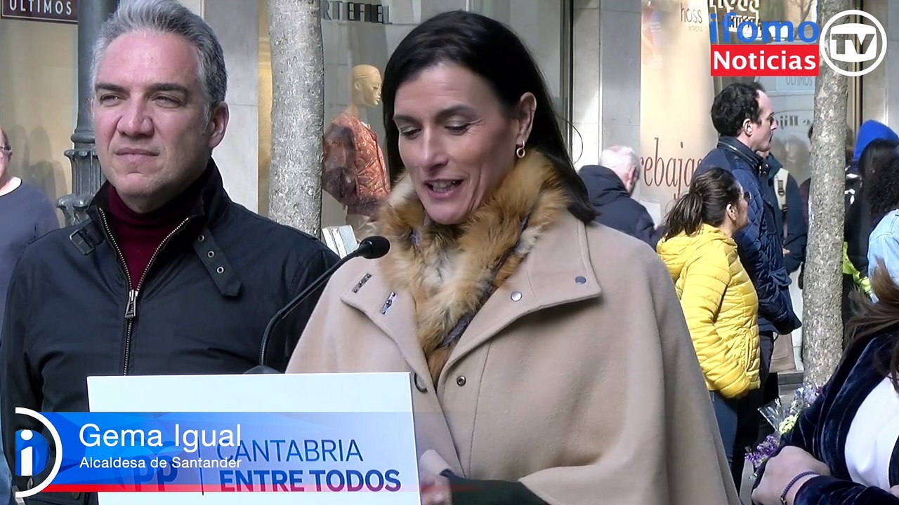 Gema Igual con Bendodo en Santander